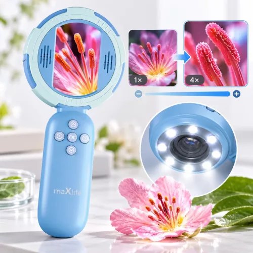 Maxlife MXDM-100 digitális mikroszkóp, kék-5908067000306 3 kép