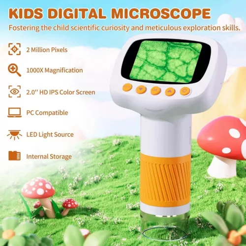 Maxlife MXDM-200 digitális mikroszkóp állvánnyal narancssárga gye-5908067000313 4 kép