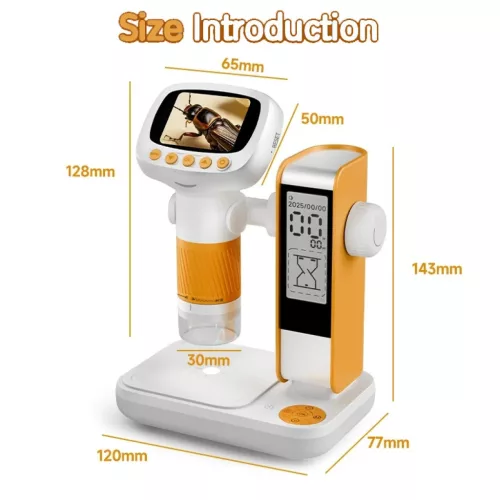 Maxlife MXDM-200 digitális mikroszkóp állvánnyal narancssárga gye-5908067000313 6 kép