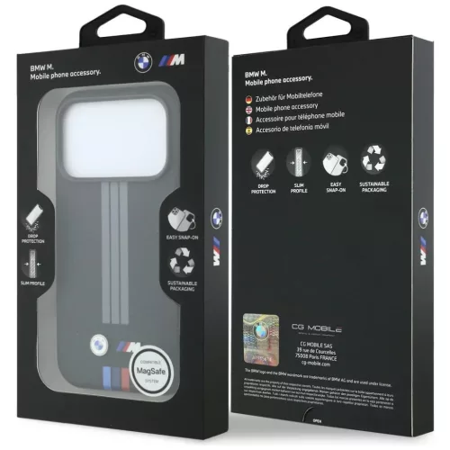  iPhone 18 Pro fekete BMW M Quadrille Kevlar MagSafe tok-3666339669638 8 kép