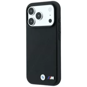  iPhone 18 Pro / 17 Pro fekete BMW M gumiabroncsnyom-mintás, fém log-3666339667405 2 kép