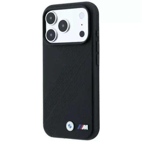  iPhone 18 Pro / 17 Pro fekete BMW M gumiabroncsnyom-mintás, fém log-3666339667405 2 kép