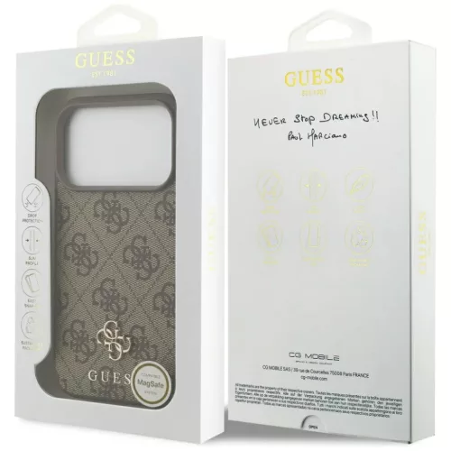  iPhone 18 Pro / 17 Pro barna Guess 4G Small Classic Logo MagSafedo to-3666339652449 8 kép