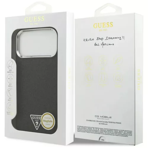  iPhone 18 Pro Max / 17 Pro Max fekete Guess Glitter Triangle Logo Mag-3666339682538 8 kép