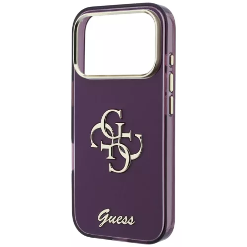  iPhone 18 Pro / 17 Pro burgundi Guess IML 4G Script Metal tok-3666339655785 6 kép