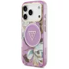  iPhone 18 Pro / 17 Pro lila Guess IML Glitter Flowers Triangle MagSaf-3666339681326 2 kép