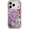  iPhone 18 Pro / 17 Pro lila Guess IML Glitter Flowers Triangle MagSaf-3666339681326 3 kép