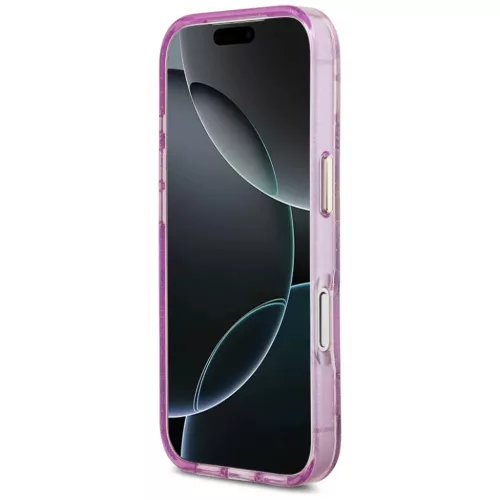  iPhone 18 Pro / 17 Pro lila Guess IML Glitter Flowers Triangle MagSaf-3666339681326 5 kép