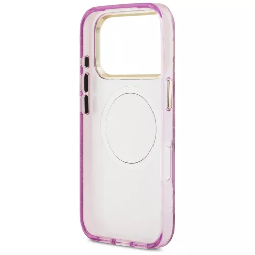  iPhone 18 Pro / 17 Pro lila Guess IML Glitter Flowers Triangle MagSaf-3666339681326 7 kép