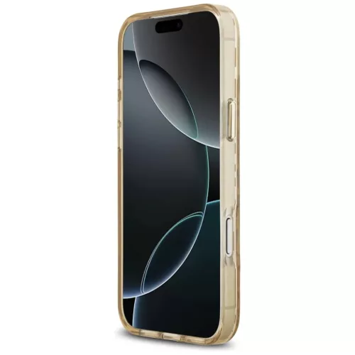  iPhone 18 Pro / iPhone 17 Pro barna Guess IML Leopard Glitter Triangl-3666339655341 5 kép