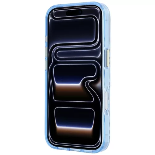  iPhone 18 Pro / 17 Pro kék Guess IML Leopard Glitter Triangle Logo M-3666339655389 5 kép