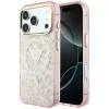  iPhone 18 Pro / iPhone 17 Pro rózsaszín Guess IML Leopard Glitter Triangle Logo MagSafe keménytok