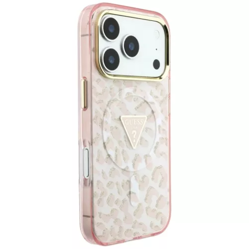  iPhone 18 Pro / iPhone 17 Pro rózsaszín Guess IML Leopard Glitter T-3666339655426 4 kép