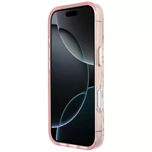  iPhone 18 Pro / iPhone 17 Pro rózsaszín Guess IML Leopard Glitter T-3666339655426 5 kép