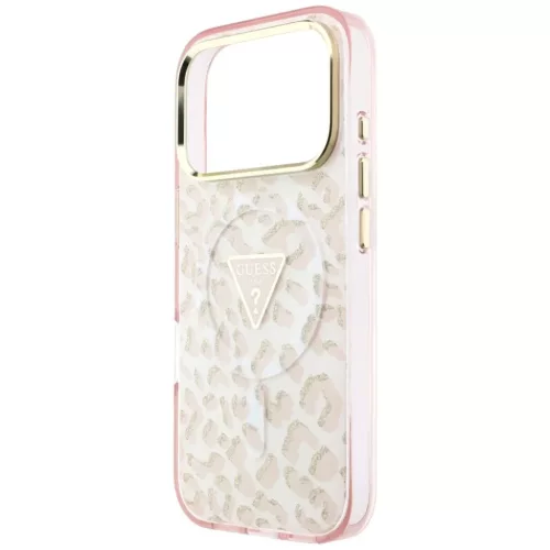  iPhone 18 Pro / iPhone 17 Pro rózsaszín Guess IML Leopard Glitter T-3666339655426 6 kép