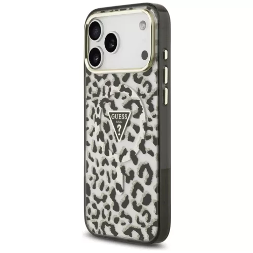  iPhone 18 Pro Max / 17 Pro Max fekete Guess IML Leopard Glitter Trian-3666339655310 2 kép