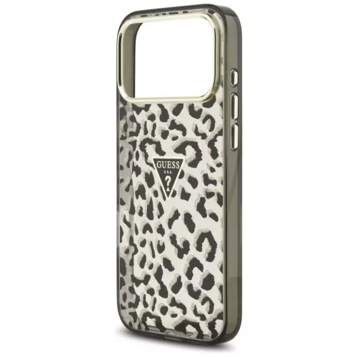  iPhone 18 Pro Max / 17 Pro Max fekete Guess IML Leopard Glitter Trian-3666339655310 6 kép