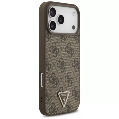  Apple iPhone 18 Pro Max / 17 Pro Max barna Guess Leather 4G Triangle -3666339652395 4 kép