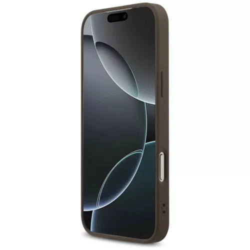  Apple iPhone 18 Pro Max / 17 Pro Max barna Guess Leather 4G Triangle -3666339652395 5 kép
