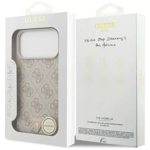 Apple iPhone 18 Pro Max / 17 Pro Max rózsaszín Guess Leather 4G Tri-3666339652418 8 kép