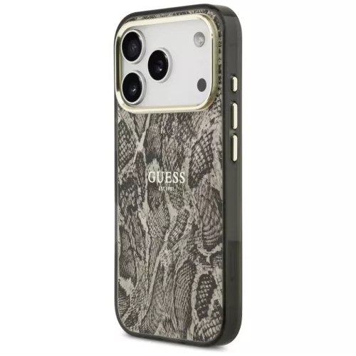  iPhone 18 Pro / 17 Pro Barna Guess Python Pattern MagSafe tok-3666339681401 2 kép