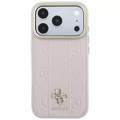  iPhone 18 Pro Max / 17 Pro Max rózsaszín Guess Stripe Peony 4G Logo-3666339677220 3 kép