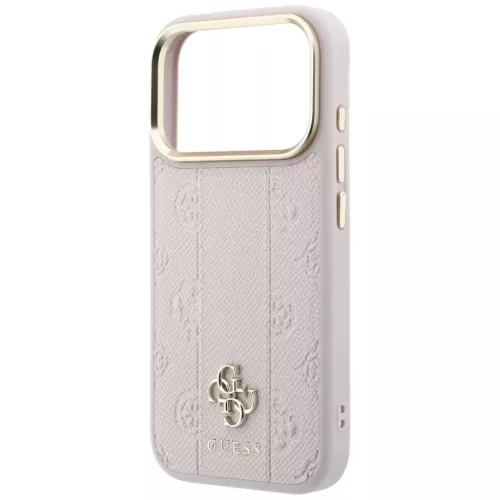  iPhone 18 Pro Max / 17 Pro Max rózsaszín Guess Stripe Peony 4G Logo-3666339677220 6 kép