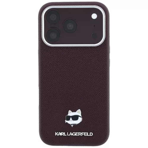  Apple iPhone 18 Pro / 17 Pro bordó Karl Lagerfeld Grained Choupette -3666339659325 3 kép