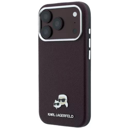  Apple iPhone 18 Pro / 17 Pro bordó Karl Lagerfeld Grained Heads Meta-3666339659363 2 kép