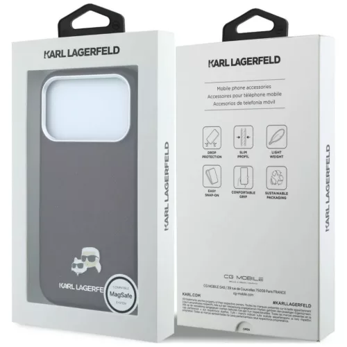  iPhone 18 Pro Max / 17 Pro Max bordó Karl Lagerfeld Grained Heads Me-3666339659370 8 kép