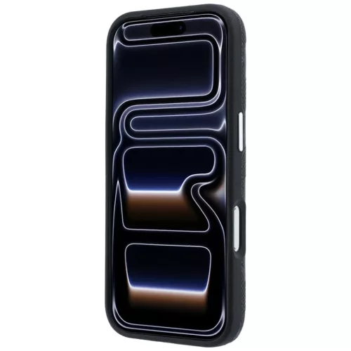  iPhone 18 Pro Max / 17 Pro Max fekete Karl Lagerfeld szemcsés monogr-3666339658250 5 kép