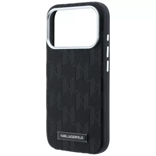 iPhone 18 Pro Max / 17 Pro Max fekete Karl Lagerfeld szemcsés monogr-3666339658250 6 kép