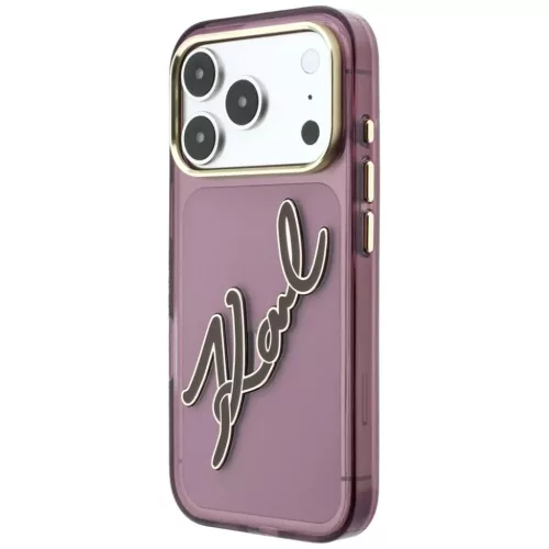  iPhone 18 Pro Max / 17 Pro Max bordó Karl Lagerfeld IML Big Signatur-3666339662059 6 kép