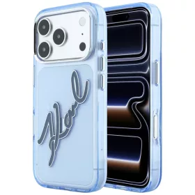  iPhone 18 Pro Max / 17 Pro Max kék Karl Lagerfeld IML Big Signature -3666339662097 1 kép