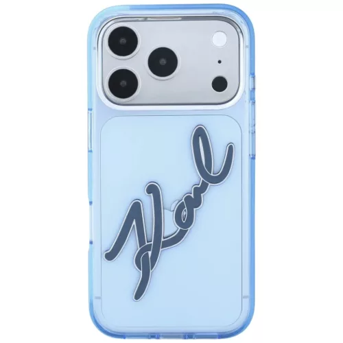  iPhone 18 Pro Max / 17 Pro Max kék Karl Lagerfeld IML Big Signature -3666339662097 5 kép