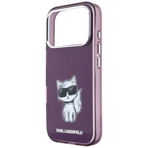  iPhone 18 Pro / 17 Pro bordó Karl Lagerfeld Choupette Body Sketch Pr-3666339661366 3 kép