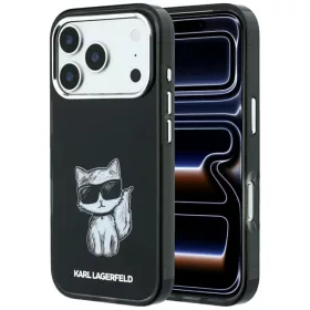    iPhone 18 Pro / 17 Pro fekete Karl Lagerfeld Choupette Body Sketch Print MagSafe tok