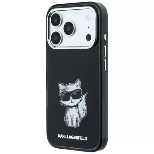  iPhone 18 Pro / 17 Pro fekete Karl Lagerfeld Choupette Body Sketch Pr-3666339661328 2 kép
