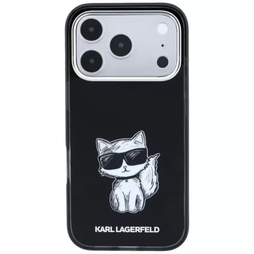  iPhone 18 Pro / 17 Pro fekete Karl Lagerfeld Choupette Body Sketch Pr-3666339661328 3 kép