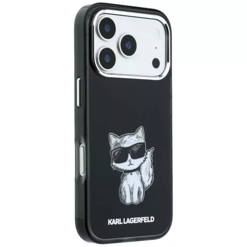  iPhone 18 Pro / 17 Pro fekete Karl Lagerfeld Choupette Body Sketch Pr-3666339661328 4 kép
