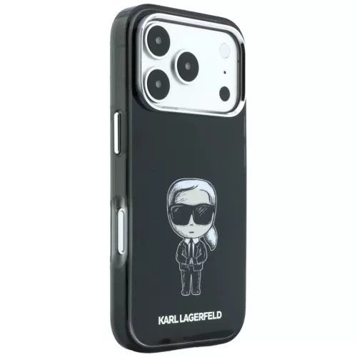  iPhone 18 Pro Max / 17 Pro Max fekete Karl Lagerfeld IML Ikonik Sketc-3666339661137 5 kép