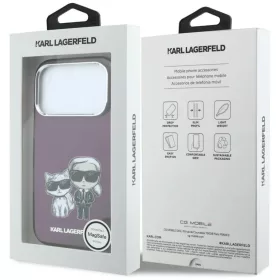  iPhone 18 Pro / 17 Pro burgundi Karl Lagerfeld IML Karl&Choupette Bod-3666339661007 1 kép