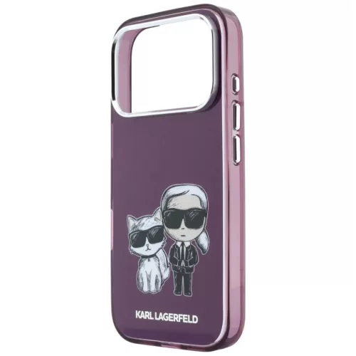  iPhone 18 Pro / 17 Pro burgundi Karl Lagerfeld IML Karl&Choupette Bod-3666339661007 6 kép