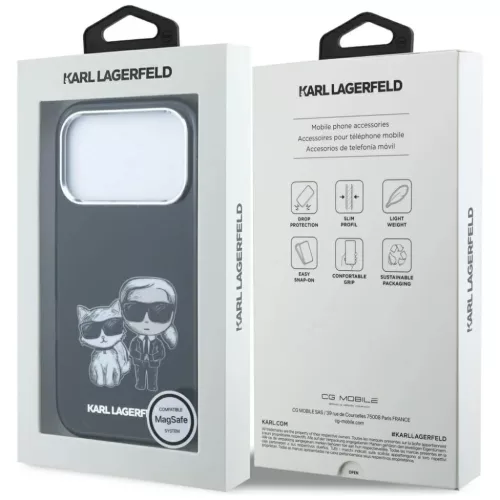  iPhone 18 Pro Max / 17 Pro Max fekete Karl Lagerfeld IML Karl&Choupet-3666339660970 8 kép