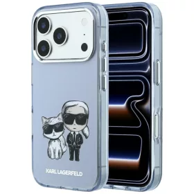    Apple iPhone 18 Pro Max / 17 Pro Max világoskék Karl Lagerfeld IML Karl&Choupette Bodies Sketch Print MagSafe tok