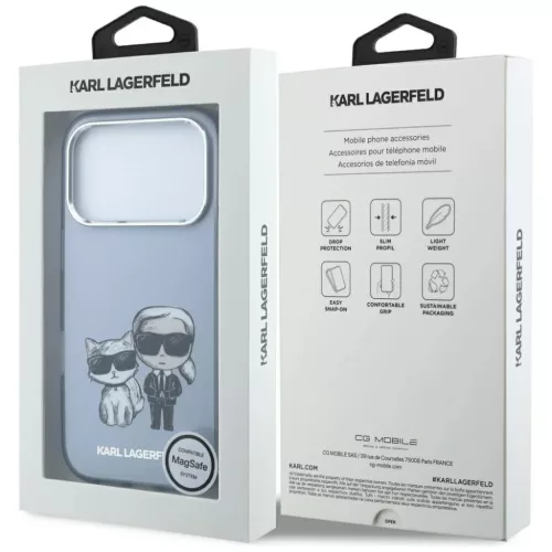  Apple iPhone 18 Pro Max / 17 Pro Max világoskék Karl Lagerfeld IML -3666339661052 8 kép