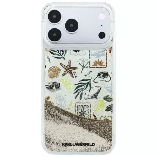  iPhone 18 Pro Max / iPhone 17 Pro Max bézs Karl Lagerfeld Liquid Gli-3666339641757 3 kép