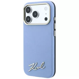  iPhone 18 Pro / 17 Pro világoskék Karl Lagerfeld Saffiano Small Scr-3666339658960 2 kép