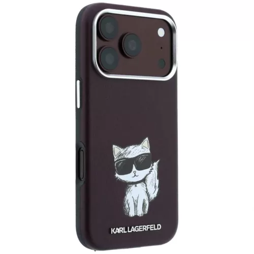  iPhone 18 Pro / 17 Pro bordó Karl Lagerfeld Smooth Choupette Sketch -3666339658168 4 kép