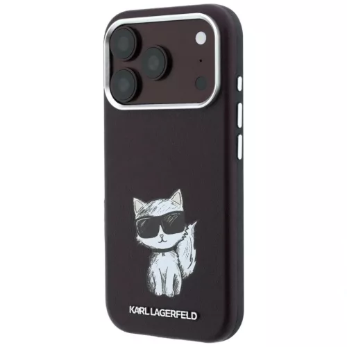  iPhone 18 Pro / 17 Pro bordó Karl Lagerfeld Smooth Choupette Sketch -3666339658168 7 kép